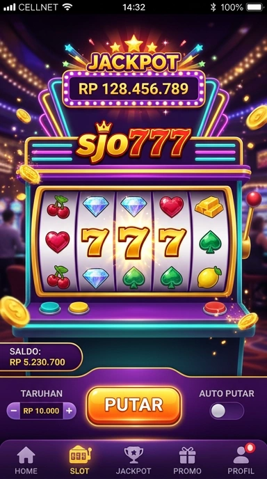 Screenshot dari antarmuka utama sjo777 yang menampilkan berbagai kategori aplikasi.